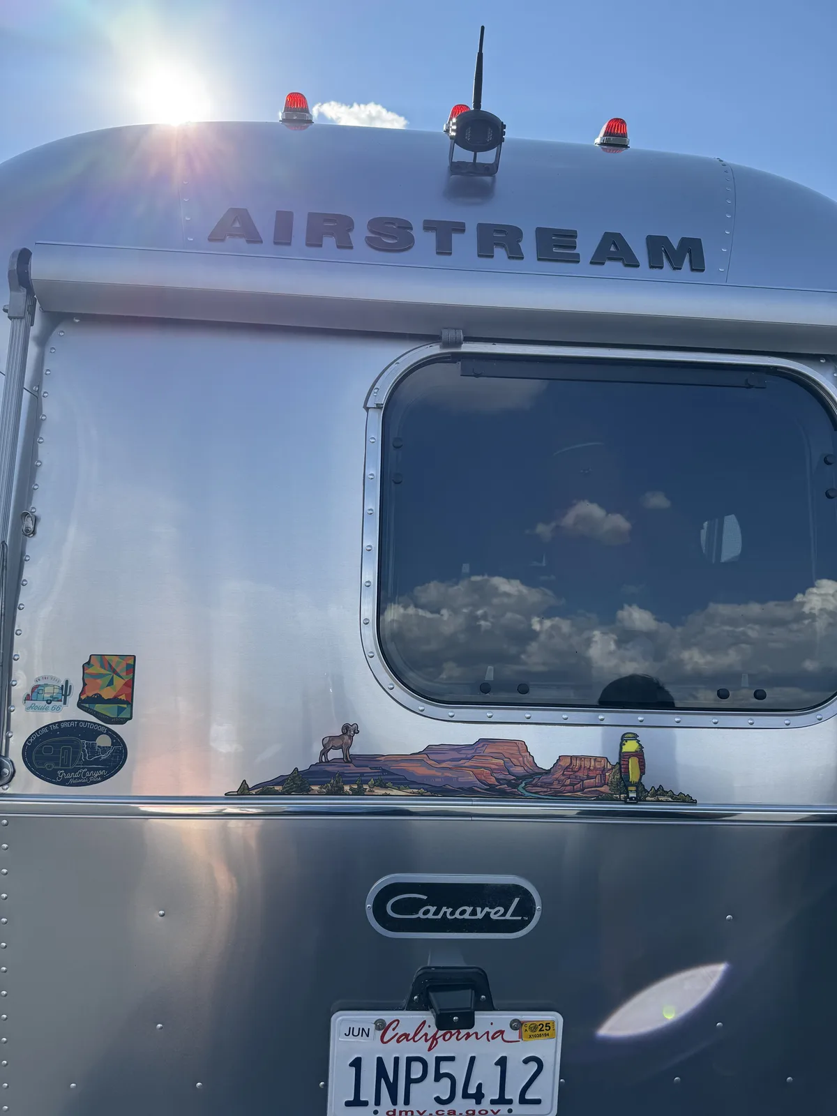 Wattreach — 16′ Airstream Basecamp at Kingman, AZ, September 2024