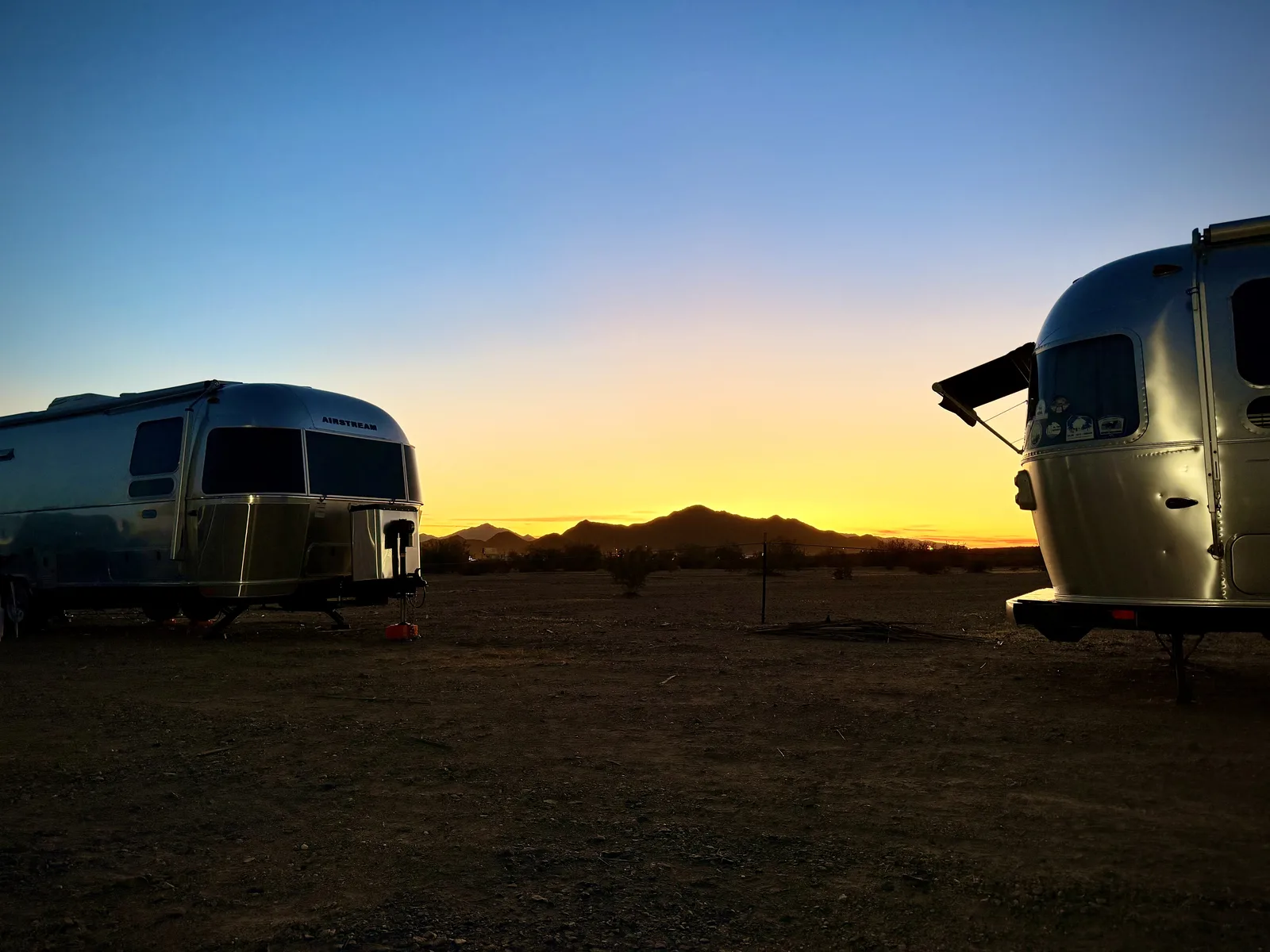 Wattreach — 23′ Airstream International at Quartzsite, AZ, January 2026